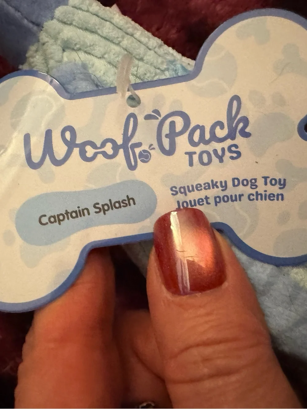 Woof Pack L Dog Toy Captain Splash Squeak & crinkle corduroy fish dog toy Bark
